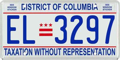 DC license plate EL3297