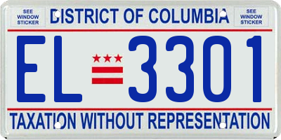 DC license plate EL3301