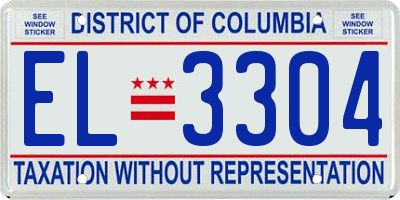 DC license plate EL3304