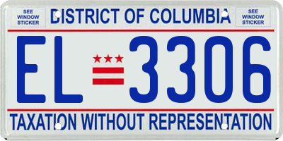 DC license plate EL3306