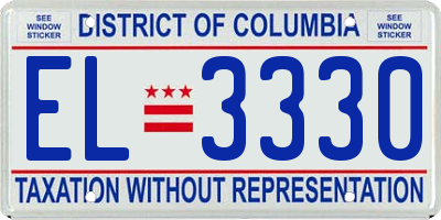 DC license plate EL3330