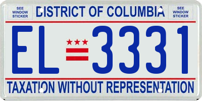 DC license plate EL3331