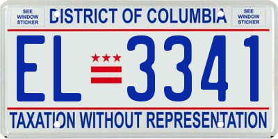 DC license plate EL3341