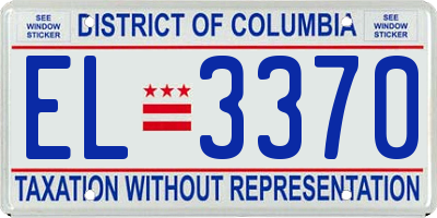 DC license plate EL3370