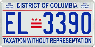 DC license plate EL3390