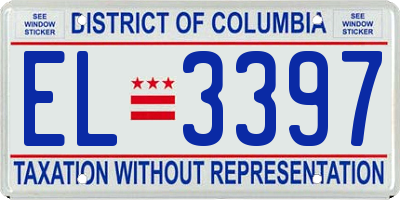 DC license plate EL3397