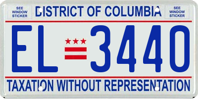 DC license plate EL3440