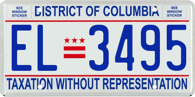 DC license plate EL3495