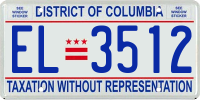 DC license plate EL3512