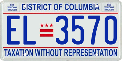 DC license plate EL3570