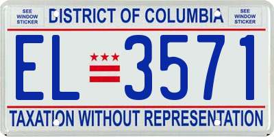 DC license plate EL3571