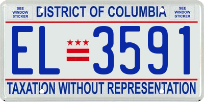 DC license plate EL3591