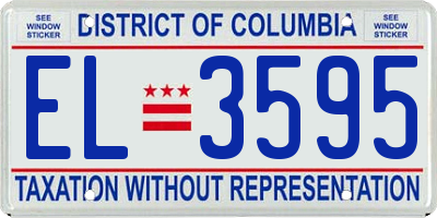 DC license plate EL3595