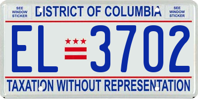 DC license plate EL3702