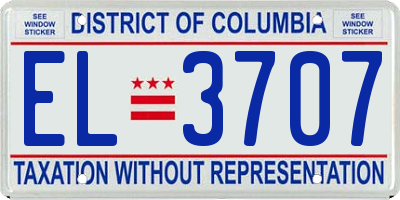 DC license plate EL3707