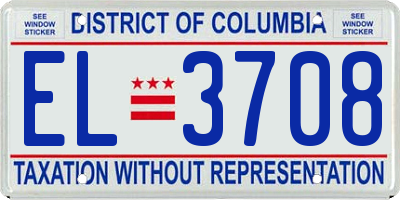 DC license plate EL3708