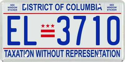 DC license plate EL3710