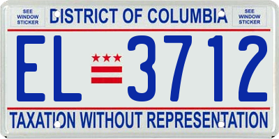 DC license plate EL3712