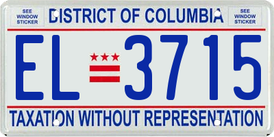 DC license plate EL3715