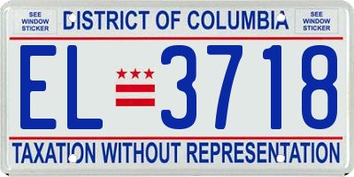 DC license plate EL3718