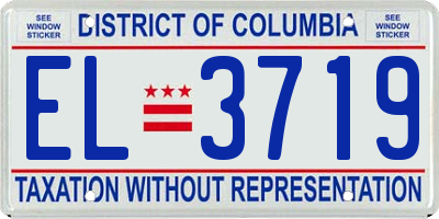 DC license plate EL3719