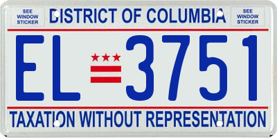 DC license plate EL3751