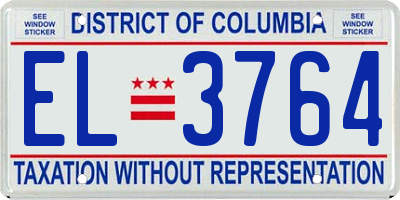 DC license plate EL3764