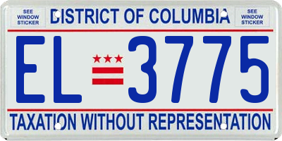 DC license plate EL3775