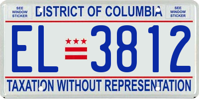 DC license plate EL3812