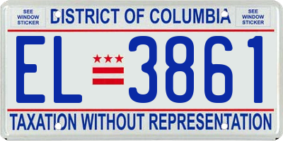 DC license plate EL3861