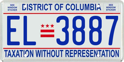 DC license plate EL3887