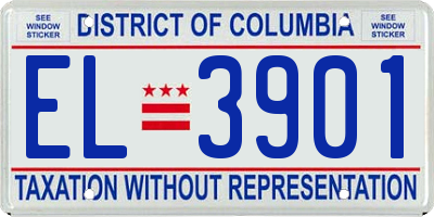 DC license plate EL3901