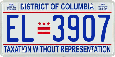 DC license plate EL3907