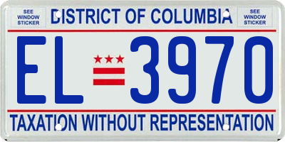 DC license plate EL3970