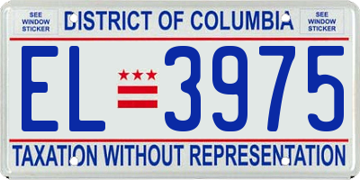 DC license plate EL3975