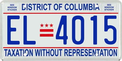 DC license plate EL4015