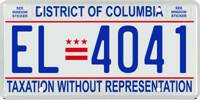 DC license plate EL4041