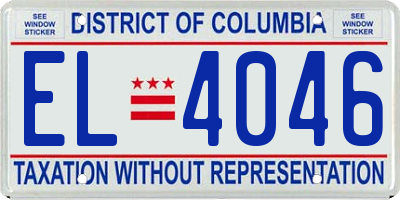 DC license plate EL4046