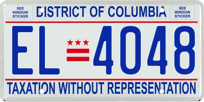 DC license plate EL4048