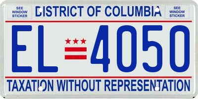 DC license plate EL4050