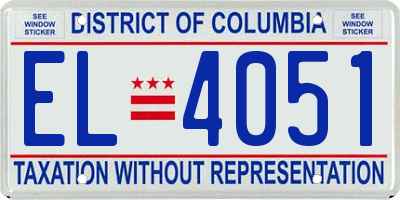 DC license plate EL4051