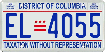 DC license plate EL4055