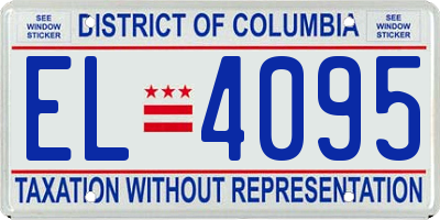 DC license plate EL4095