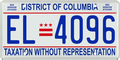 DC license plate EL4096