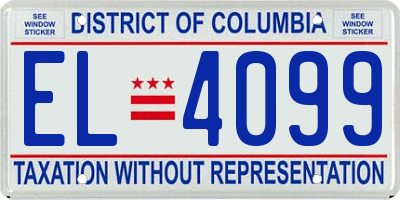 DC license plate EL4099