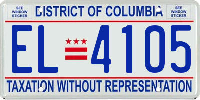 DC license plate EL4105