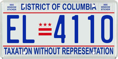 DC license plate EL4110