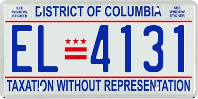 DC license plate EL4131