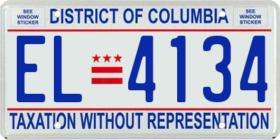 DC license plate EL4134