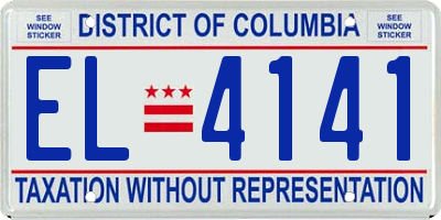 DC license plate EL4141